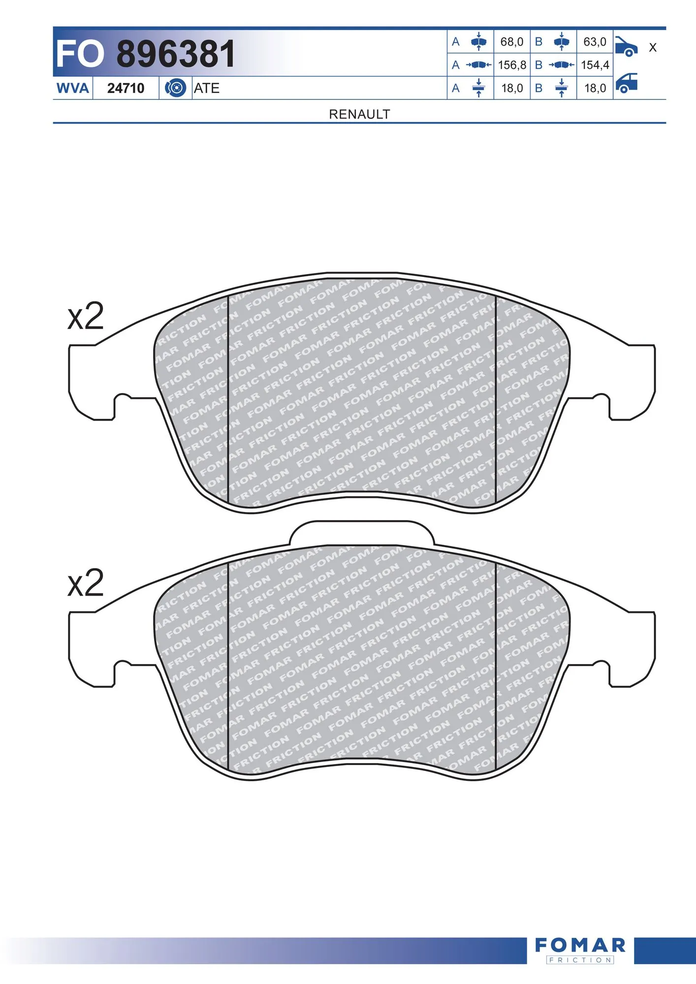 Brake Pad Set, disc brake